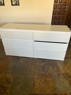 IKEA STORKLINTA 6 Drawer Dresser White Furniture