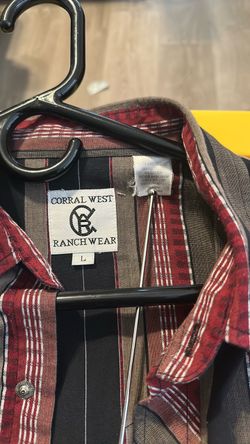 Corral West Ranch Wear Plaid Western Shirt Large