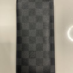 Authentic Louis Vuitton Wallet Brazza Black Damier Graphite LV