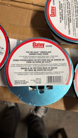 Oatey PVC No-Calk Fiberglass Shower Base Drain