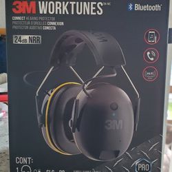 3M Worktunes Hearing Protector (New In Box), Bluetooth/Wireless AND Compatible With 3.5mm Audio (AUX) Cord - Box Says No Cord Inside, Sold Separately