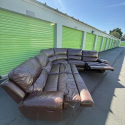 Leather Brown Sectional Sofa
