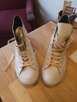 Brand New!! White Leather Converse