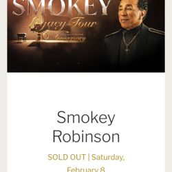 Smokey Robinson Tickets For Friday Night At Agua Caliete Showroom 