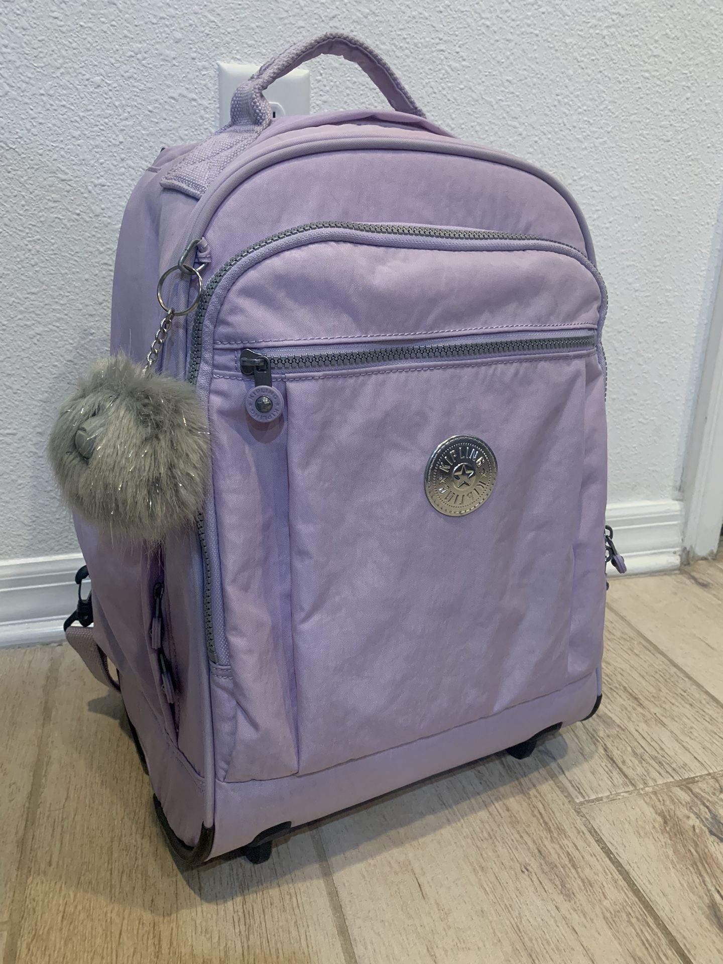 KIPLING Gaze nylon rolling Carrion travel School backpack Purple
