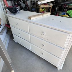 Wooden White  Dresser 