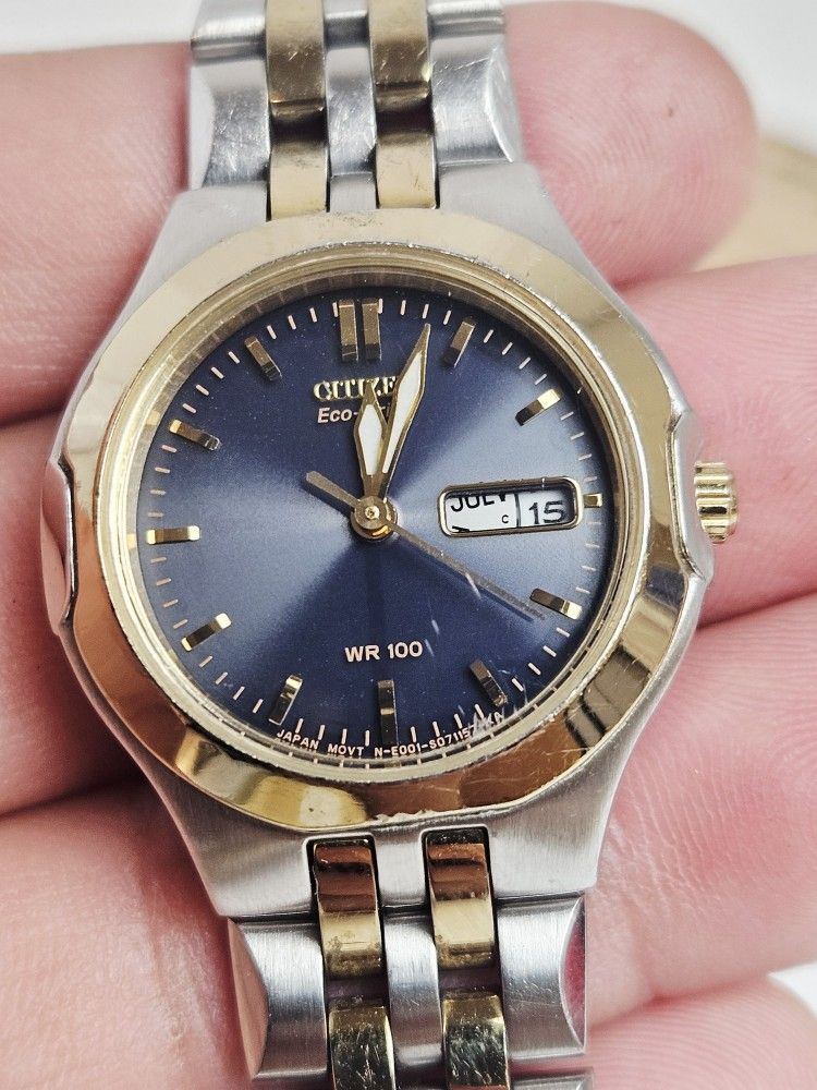 Citizen Eco Drive Women’s Watch GN 4W S 9 Silver/Gold Toned /Small Wrist