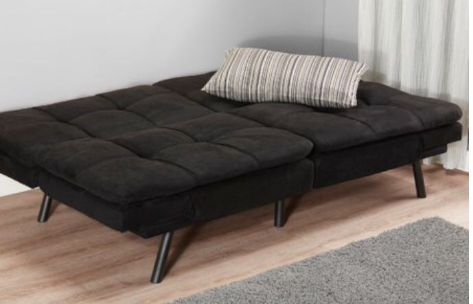 Memory foam futon sofa - Black
