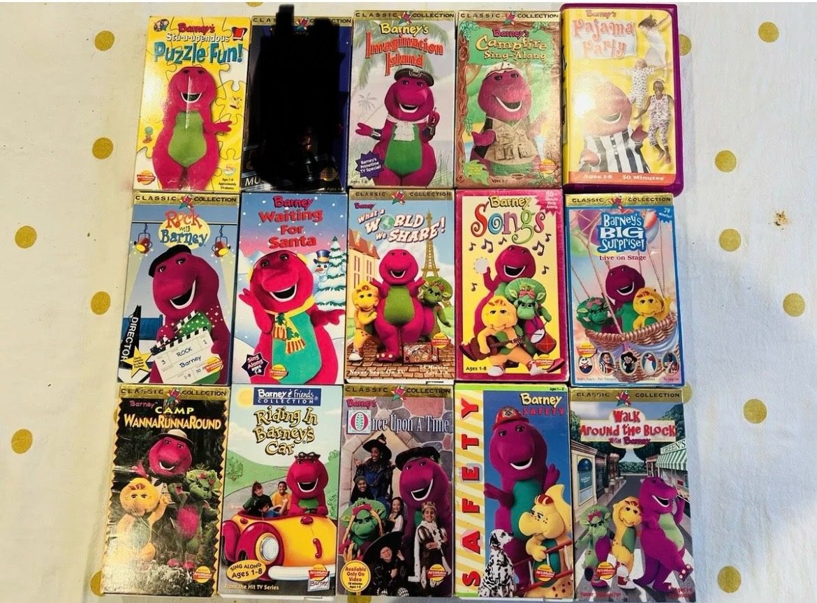 Barney Rare VHS Tapes! Huge Lot 14! No Duplicates!