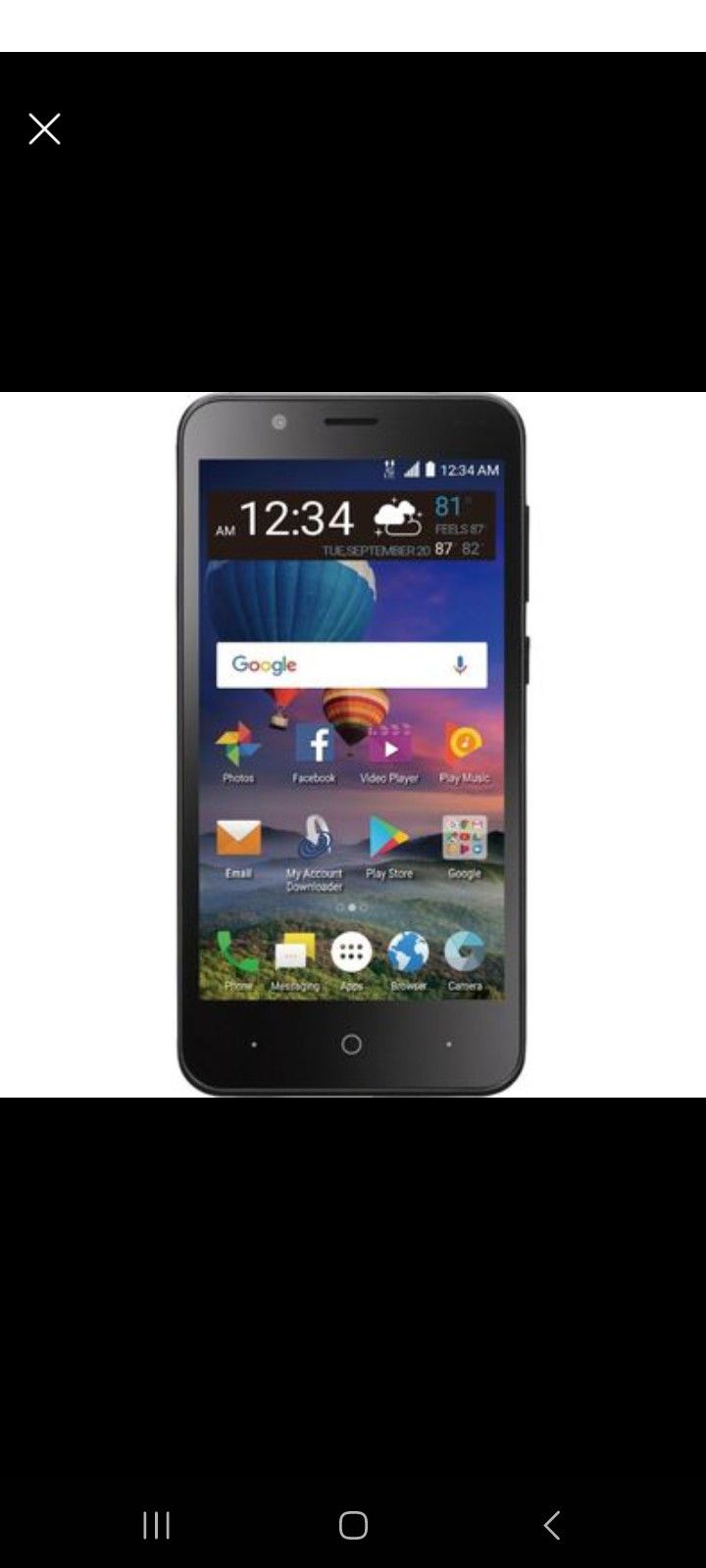 ZTE ZFive - Z558VL - 8GB - Black (TracFone) 4G LTE Android Touch Smartphone