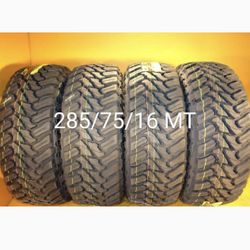 4   New Tires   For Sale   285/75/16   LT MT 10ply Mud Terrain   We Service Motorcycle Tires