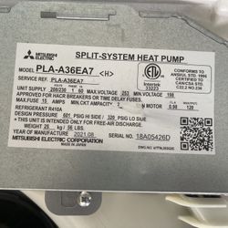 Mitsubishi Heat Pump Ceiling Air Handler. 