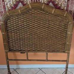 Wicker Twin Headboard and Beadframe