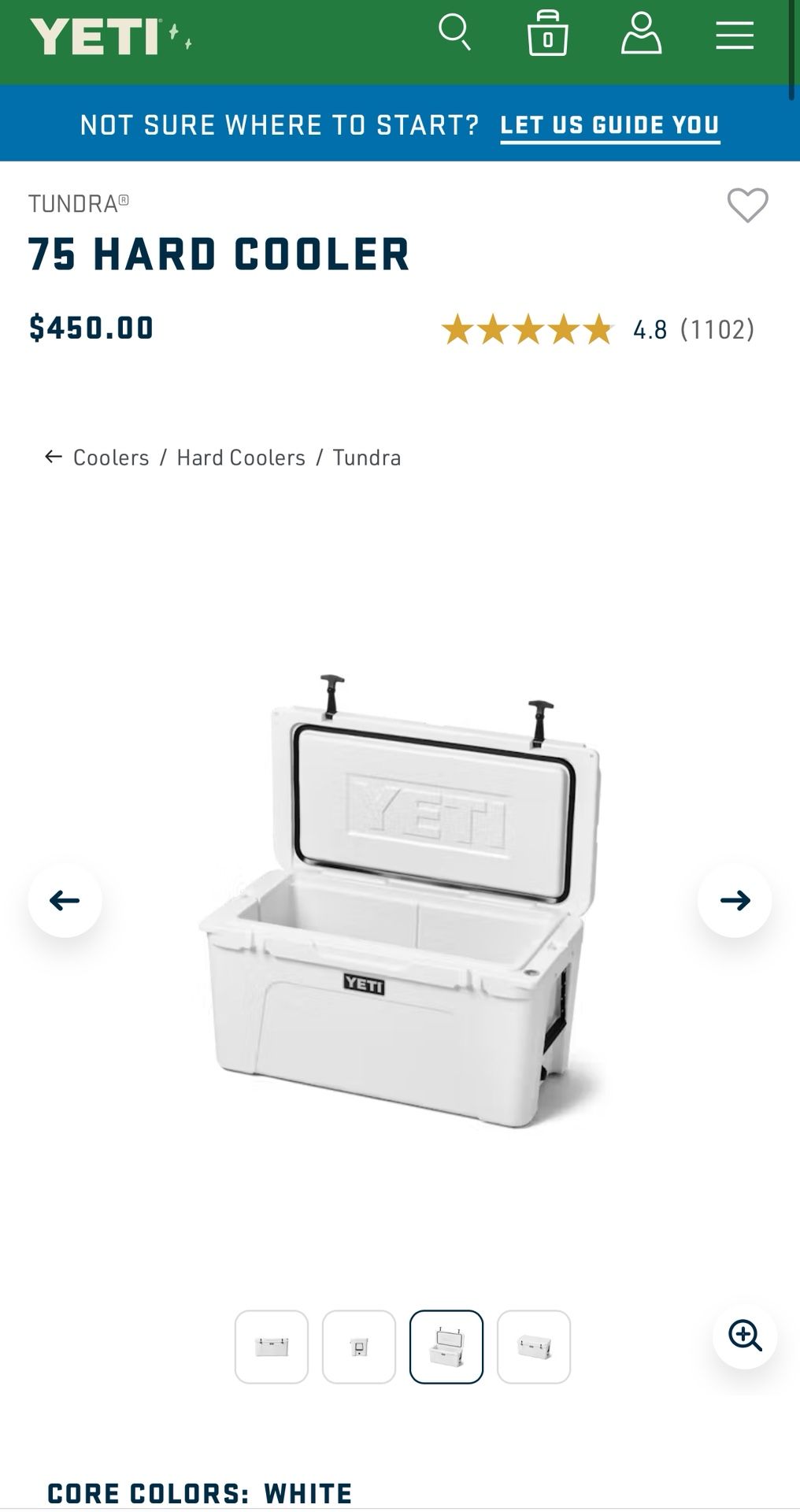 *BRAND NEW* Yeti Tundra 75 gallon cooler
