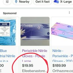 NEW periwinkle super stretch nitrile gloves