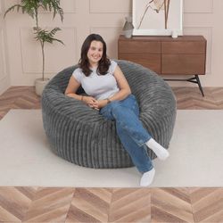 Lounge & Co Grey Jumbo Lounger. 2 Available.