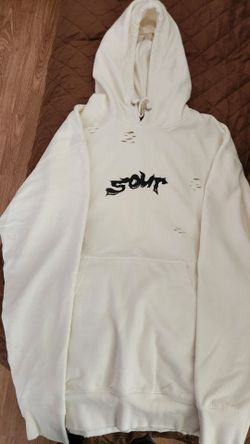 Olivia Rodrigo Hoodie Sour Tour Distressed Long Sleeve Beige Cream