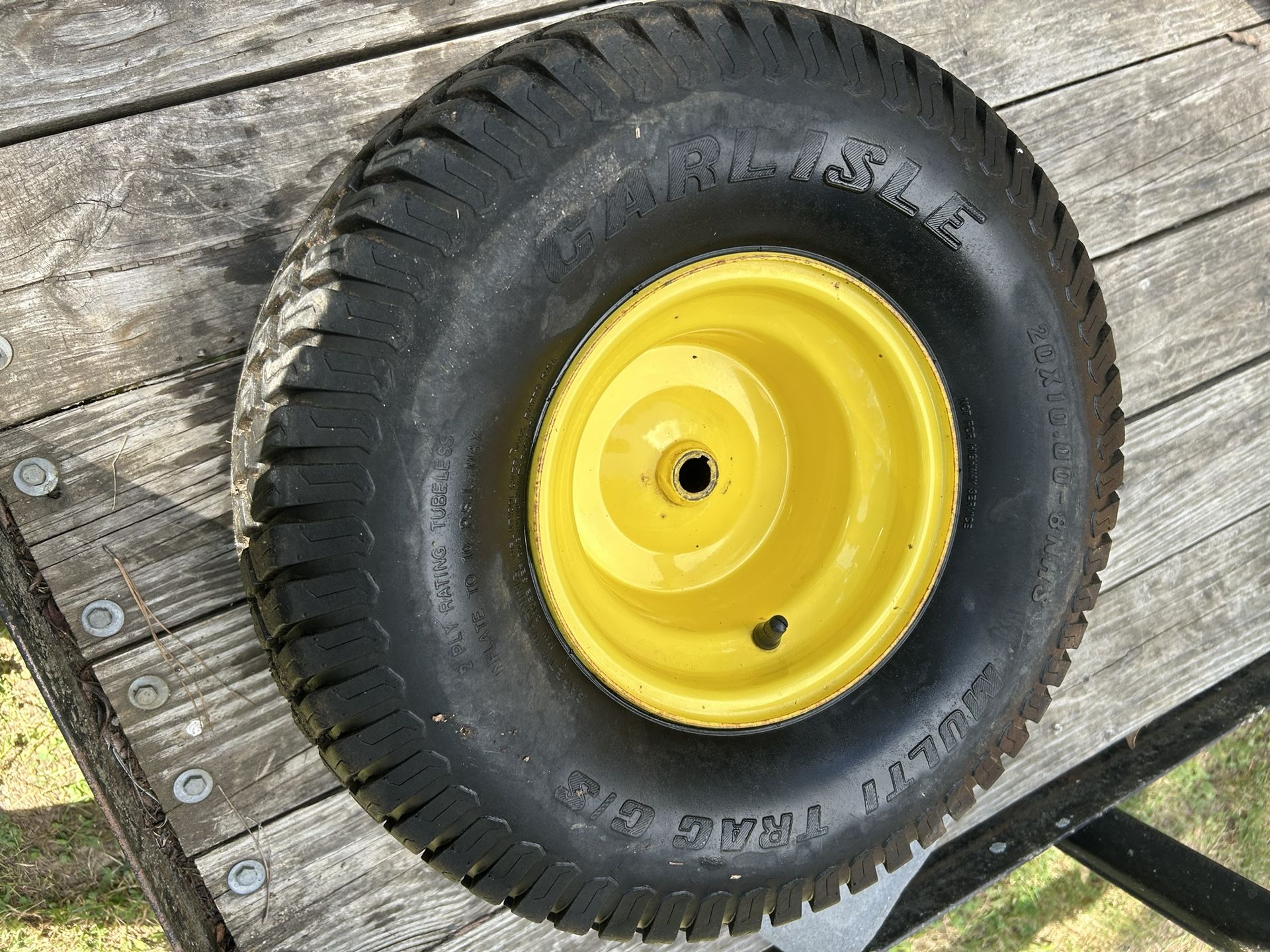 TIRE AND WHEEL FOR MOWER