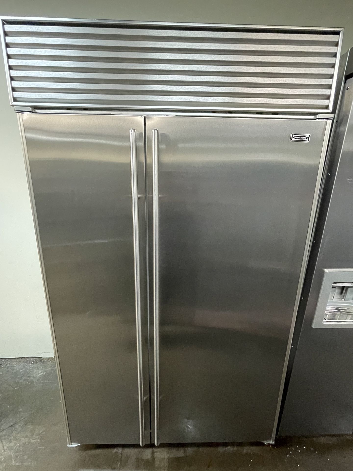 Sub Zero 48” Stainless Steel Built In Side By Side Refrigerator for