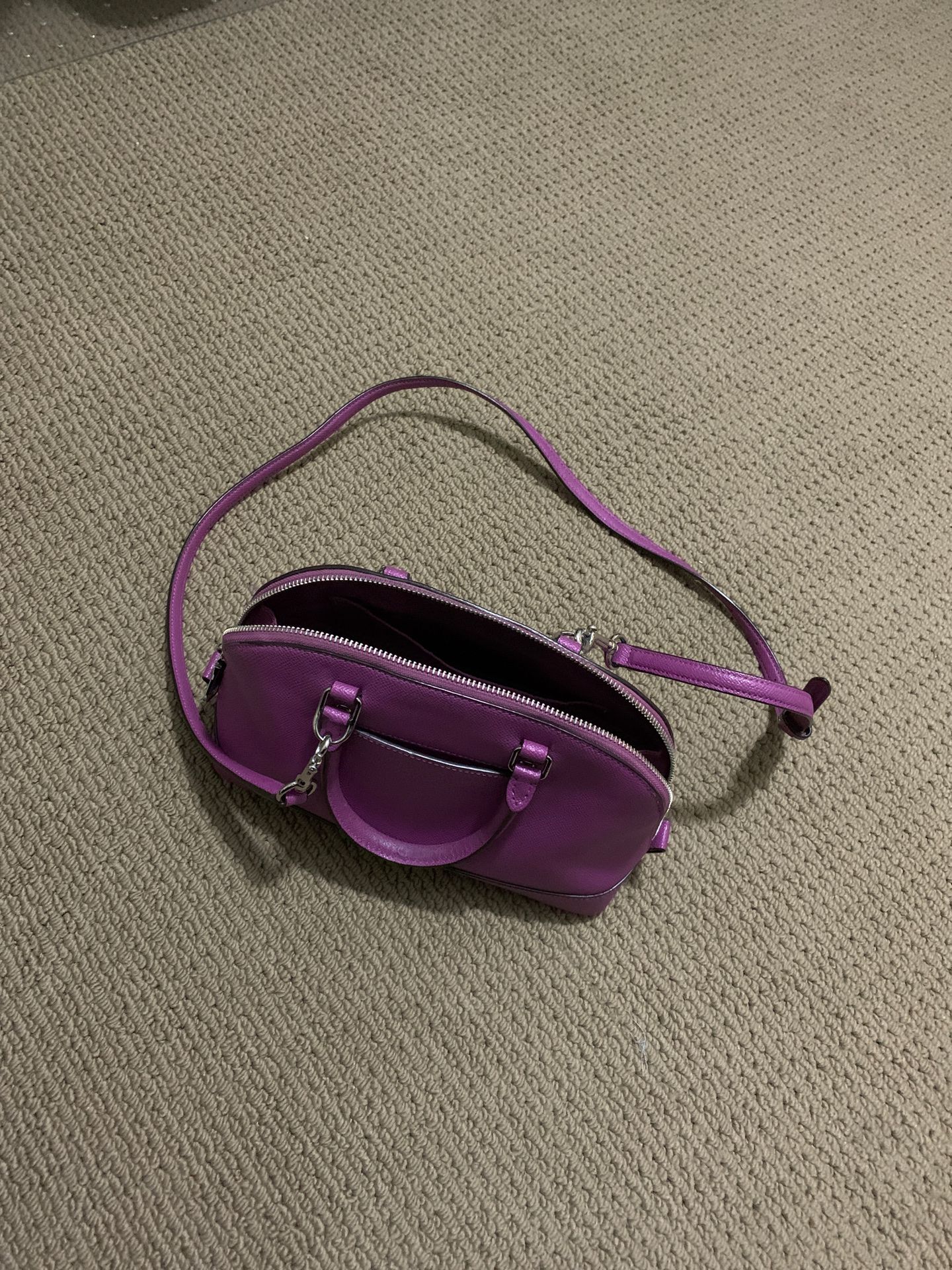 Coach purple leather purse