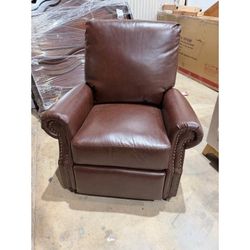 Traditional Push-Back Recliner – Brown Faux Leather – New Open Box - Delivery Available