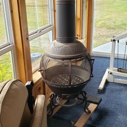 Outdoor Fireplace With Chimney