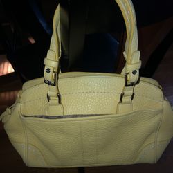 Yellow small/xs  COACH purse! Soft grain!