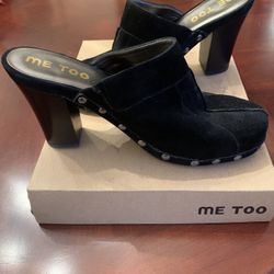 Me Too Carbon Genuine Suede Leather Black