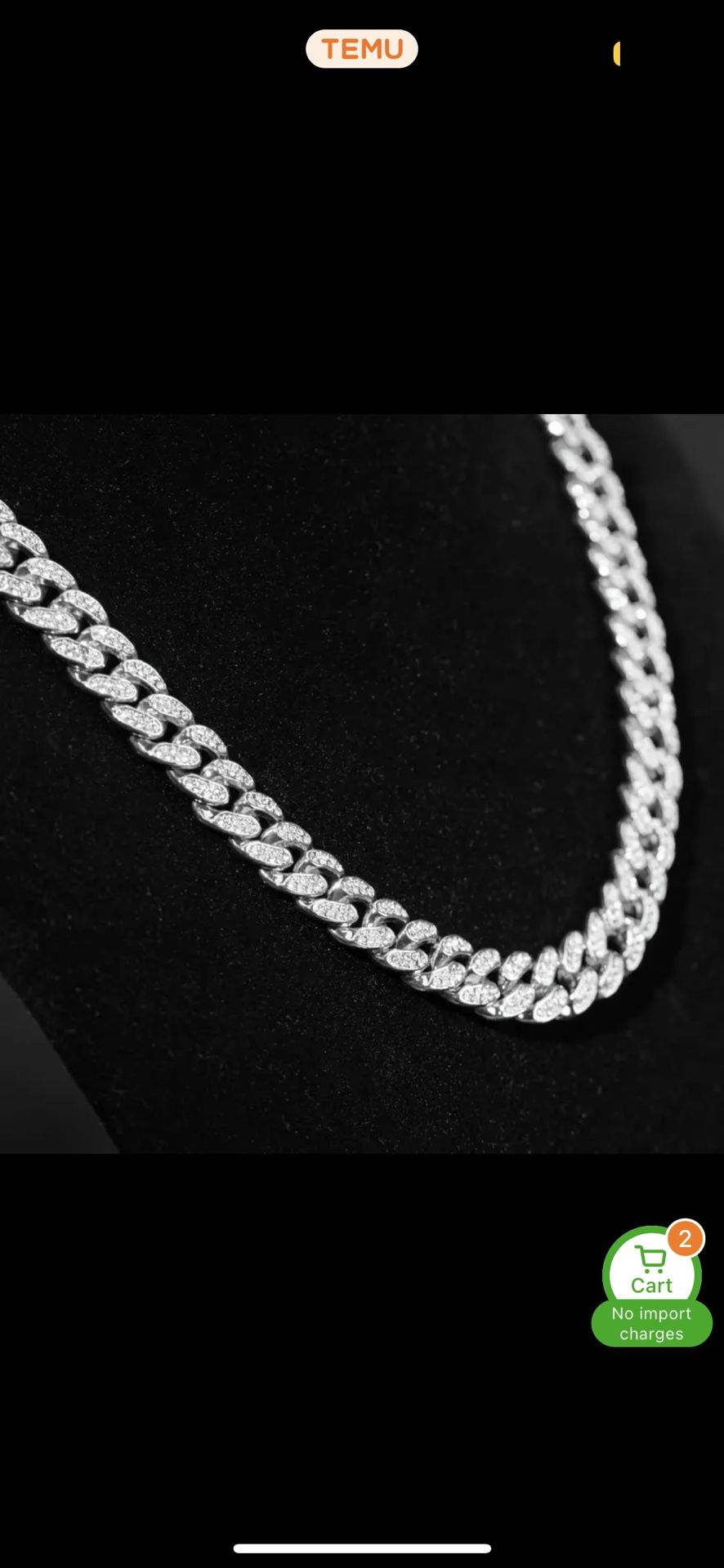 Moissanite Cuban Link 8mm Necklace