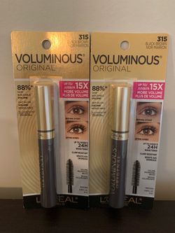 L’Oreal Voluminous Black Brown Mascara, Price for Both (multiple sets available)