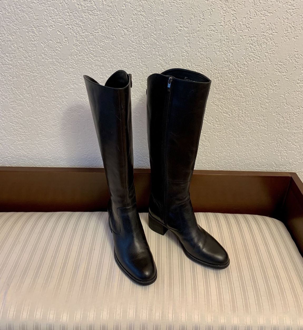 NEW Franco Sarto Lauralei Leather Upper Boots, Size 8M