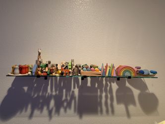 Set of 2 pottery barn glass shelves