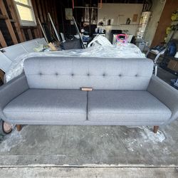 Jerome’s West Side Grey Love Seat - Barely Used, In Storage