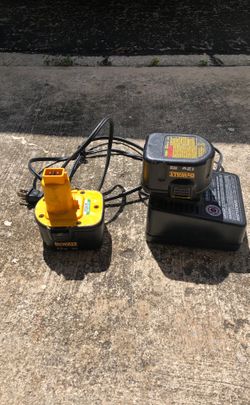 Dewalt 12v xrp drill batteries and charger.