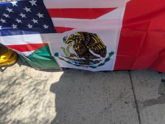 Mexico American Flags 3 by 5 Feet