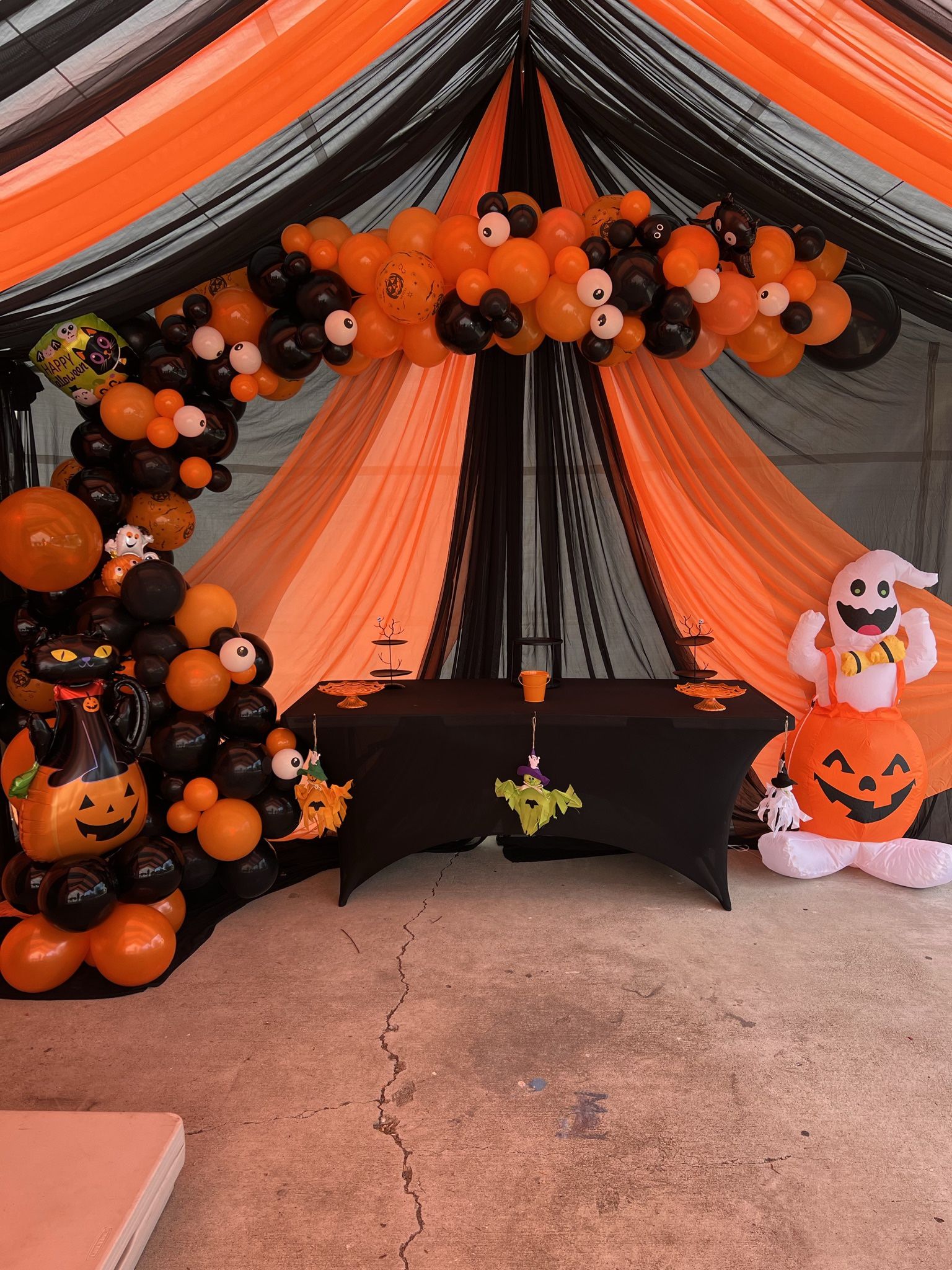 Halloween party decoration 🎃Bridal wedding Birthday Decorations Baby Shower Bautizo Balloon Garland Fake Grass Tents 🎪 draping throne chair Cyli