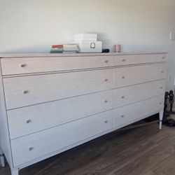 Connoisseur 66" White Oak Wood 8-Drawer Dresser By Paul McCobb CB2 CRATE AND BARREL POTTERY BARN