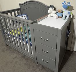 Crib, Dresser, Changing table combo