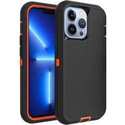 Unlocked iPhone 12 Pro Max W/ Orange/Black Case