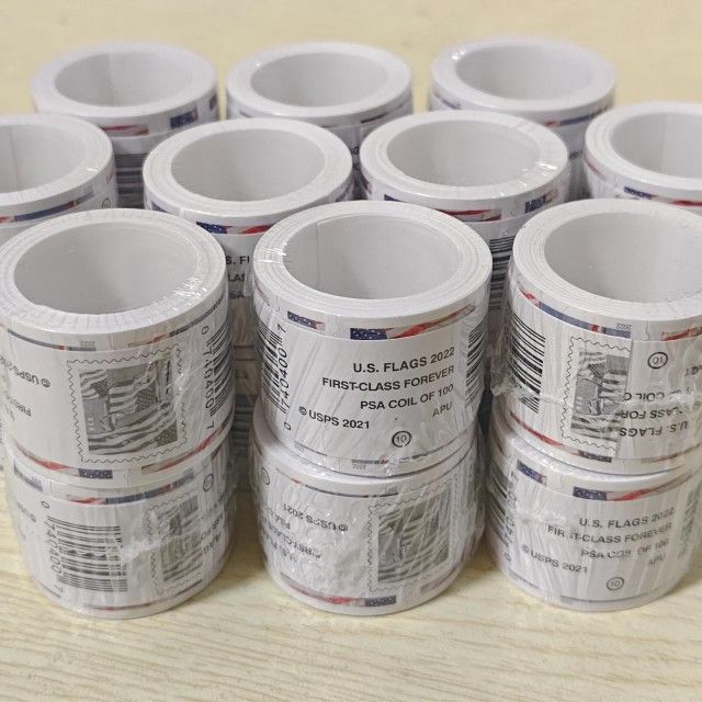 10 Rolls 🇺🇲 US Flag 2024 USPS Forever® Postage Stamps