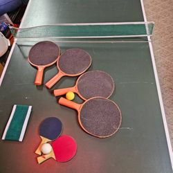 Mini-Pong Ping Bong Table With Rackets and Balls

