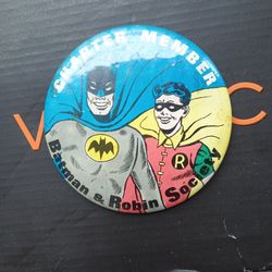 1968 Batman And Robin Push Pin , Rare 