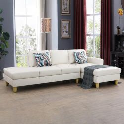 New White Leather Couch Set