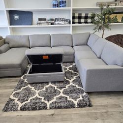 Brand New Sectional With Ottoman 