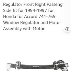 FINDAUTO Power Window Regulator Front Right Passenger Side fit for 1 for Honda for Accord 741-765 Window Regulator and Motor Assembly with Mot