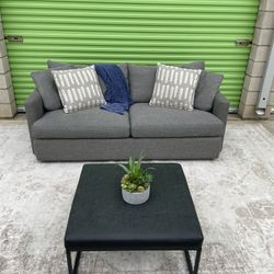 *Free Delivery* Gray Crate & Barrel Couch Sofa 3 Seater