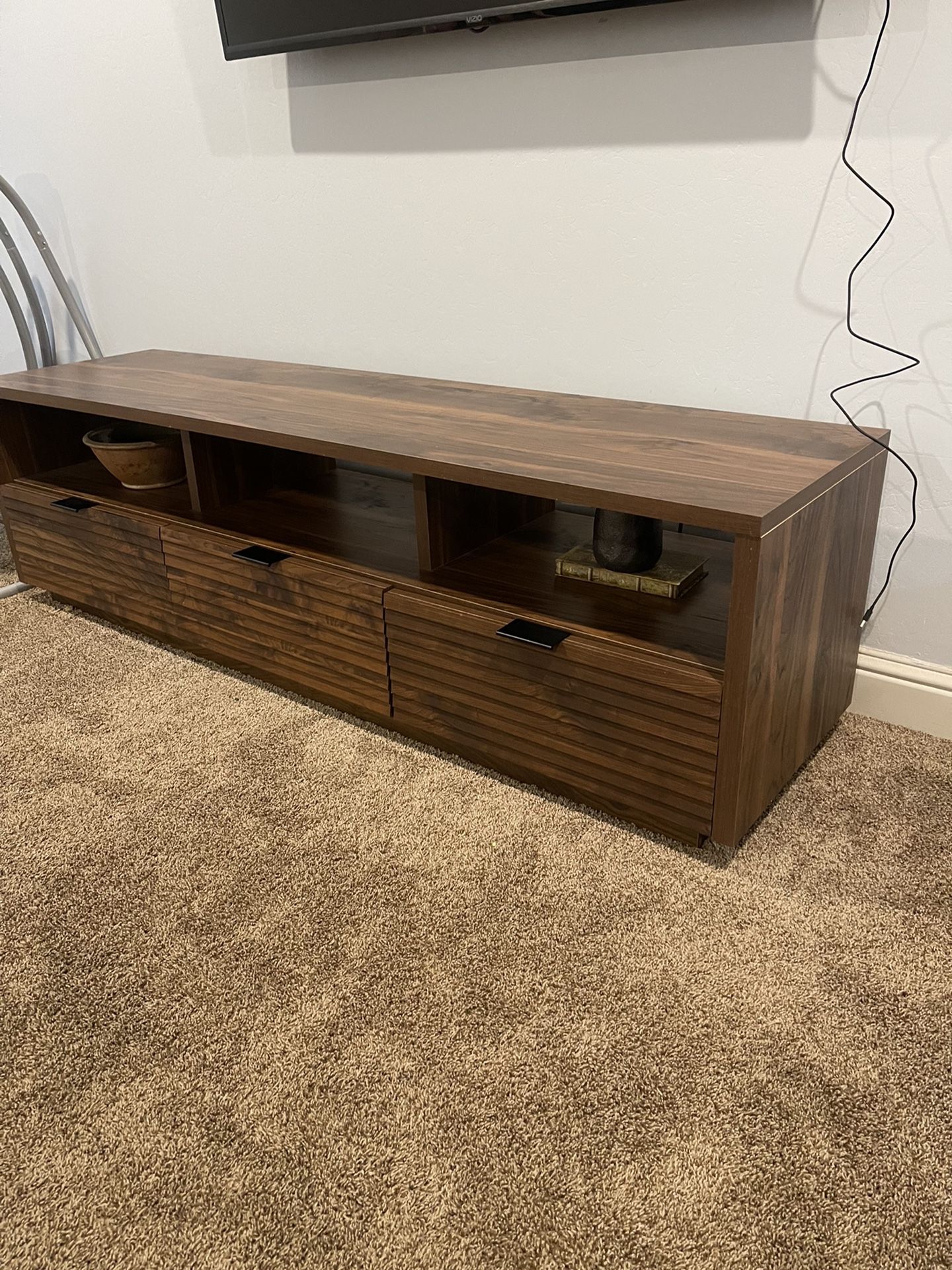 Posner TV Stand For TVs Up To 70” By Mercury Row Brown Wood