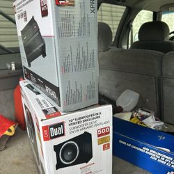 Car Speak With Amp And Wires For Hook Up