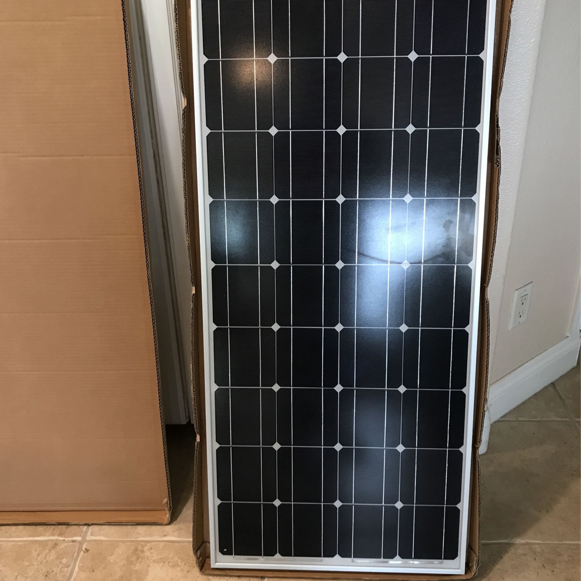 80 W monocrystaline solar panel 54 cm x 120 cm Approx 21” x 47”