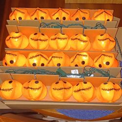 Jack O Lantern Lights Potterybarn NEW 